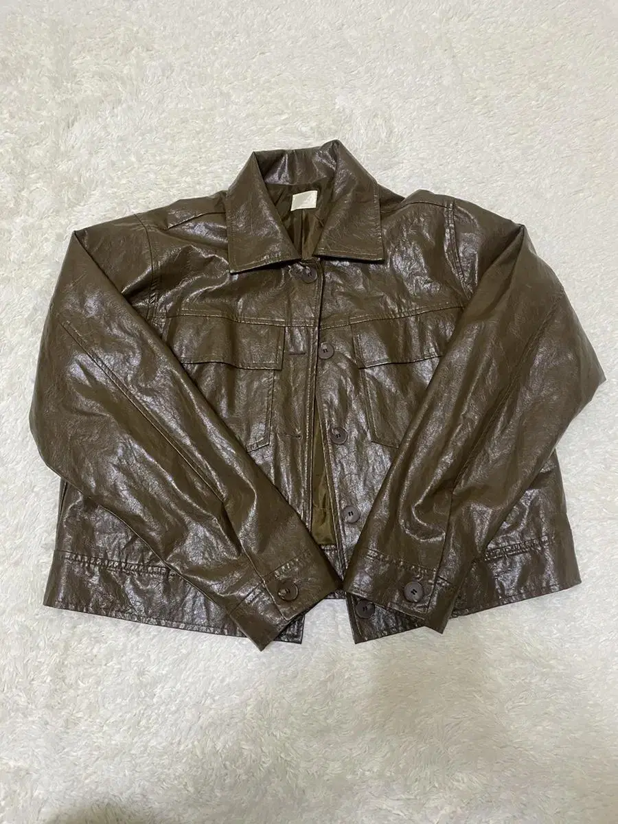 VINTAGE LEATHER JACKET (BROWN)